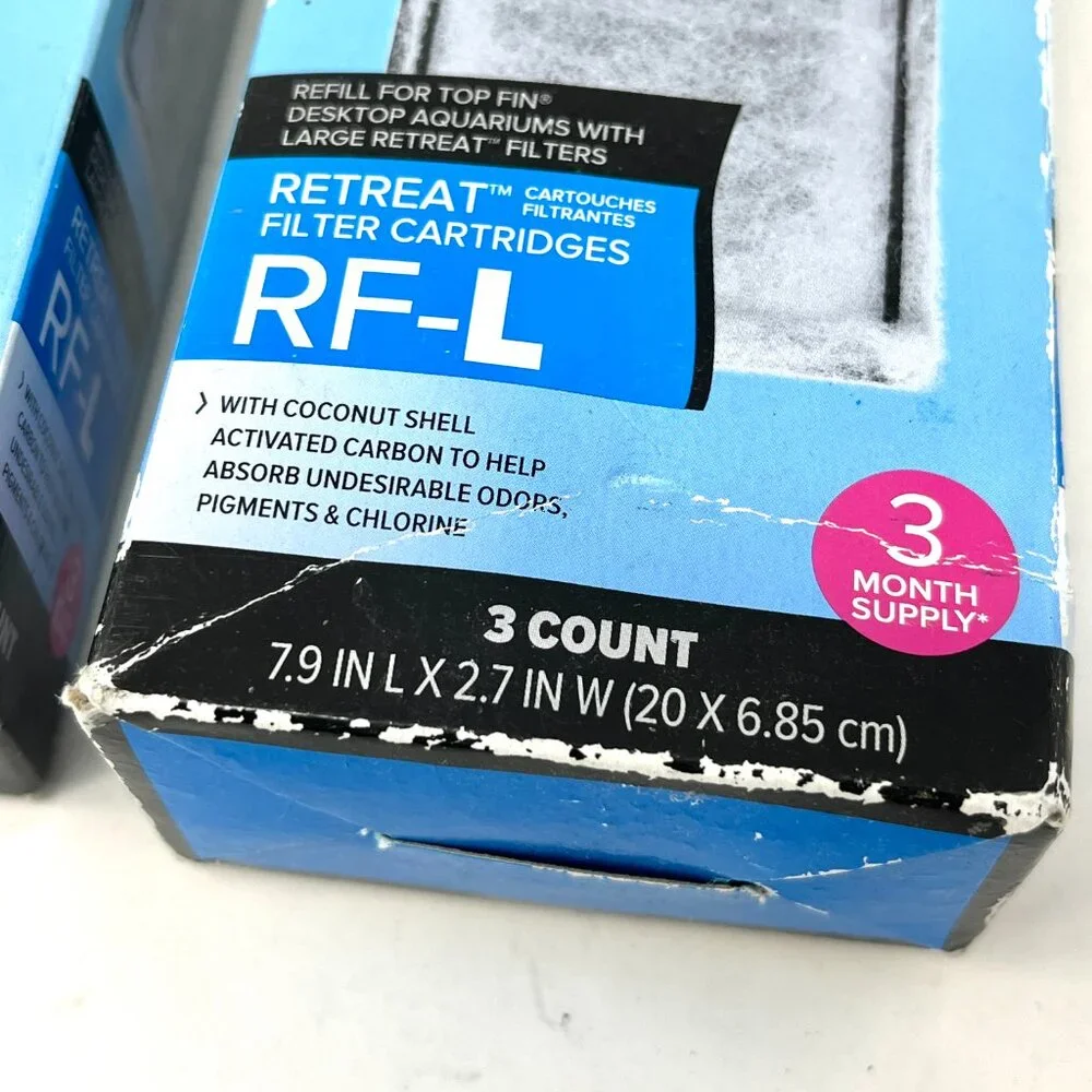Top Fin Retreat RF-L Large Filter Refill Cartridges [3] 3-Pack 9-Filters TopFin